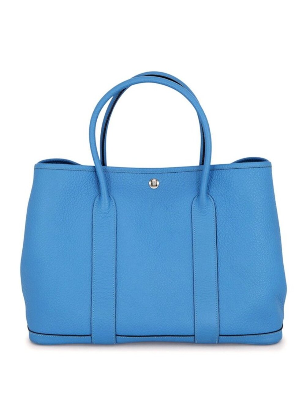 Hermes Tote Garden Party PM Cobalt Silver Negonda